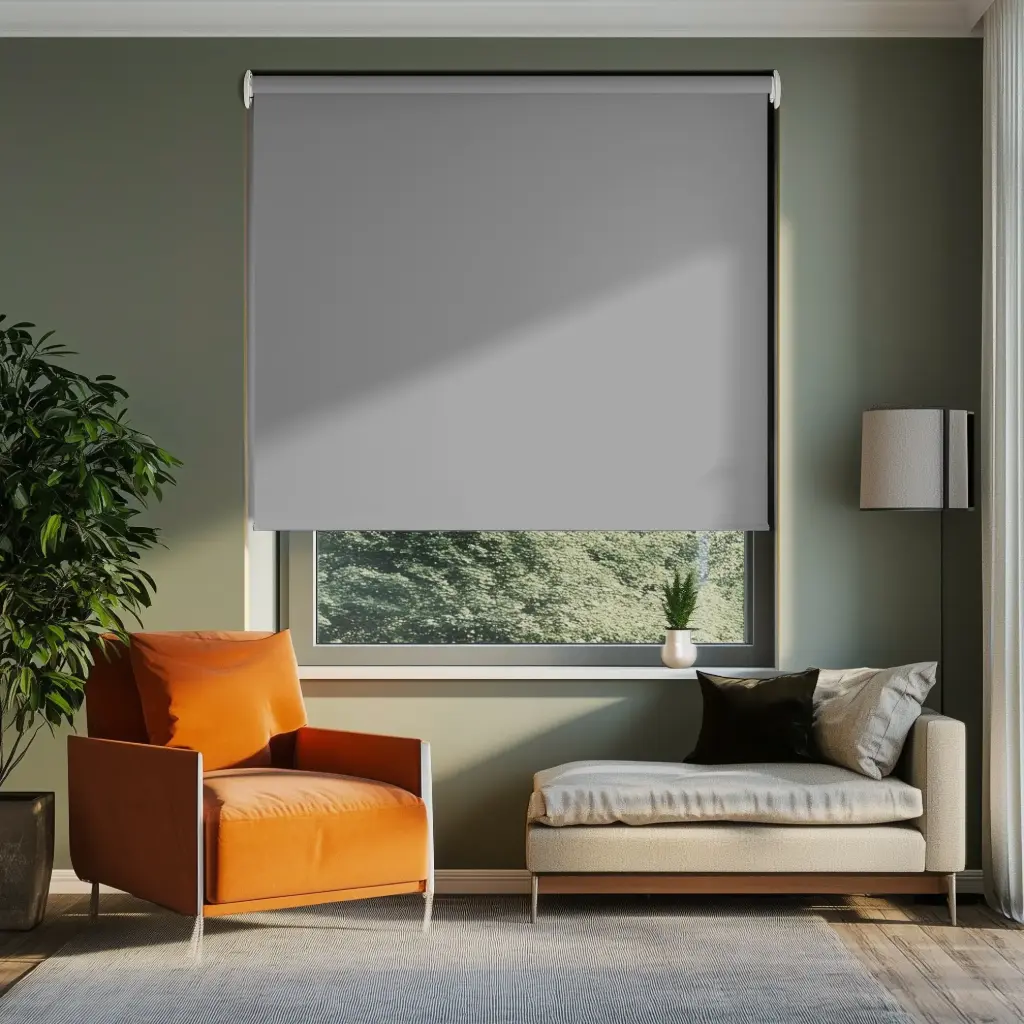 Persiana Enrollable Black Out Gris