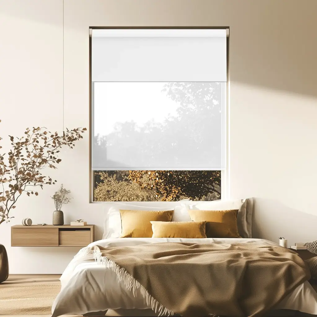 Persiana Enrollable 2en1 Black out + Solar Screen Blanco